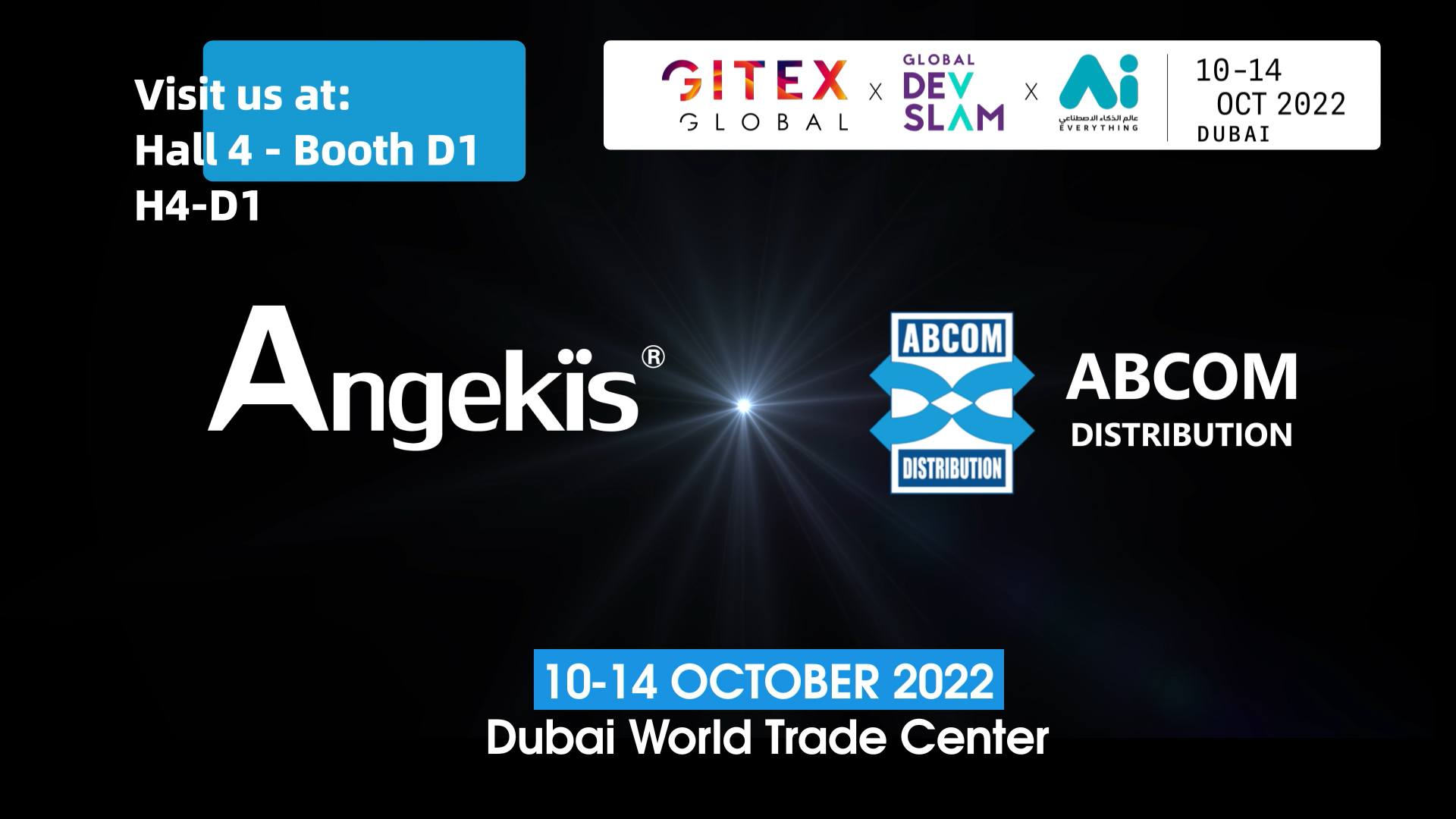 Angekis Technology and ABCOM Distribution GITEX 2022 Dubai Announcement
